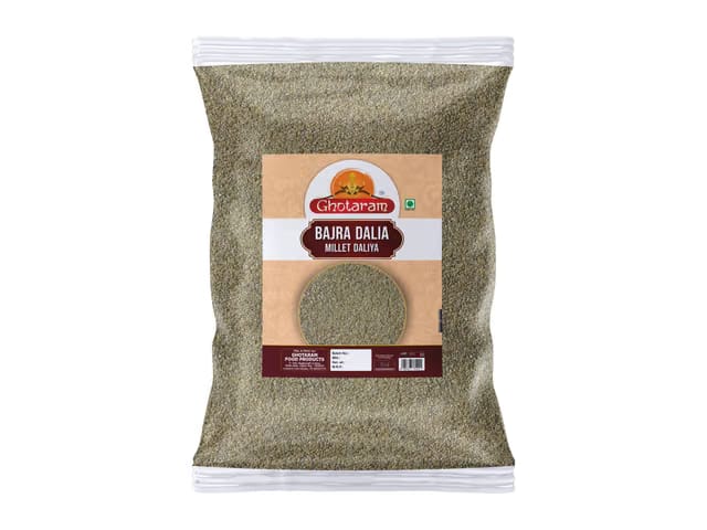 Ghotaram Premium A++ Quality Broken Bajra Porridge/Daliya|Dausa Bandikui Rajapuri Bajra Khichdi Daliya|Cracked