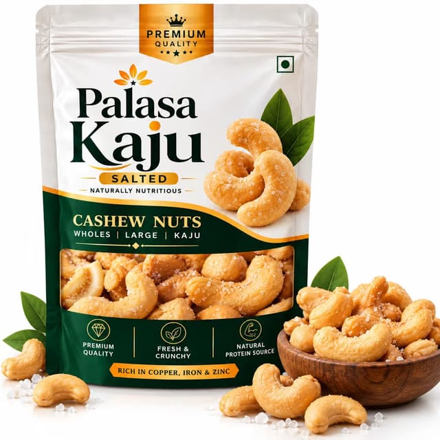 Palasa Kaju Salted Cashew Nuts Whole Large