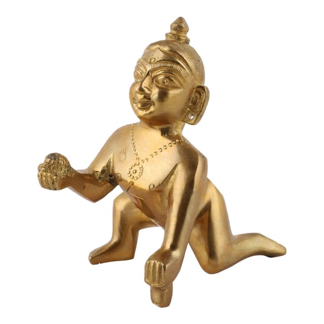 UAPAN Brass Laddu Gopal Idol Baby Laddoo Krishna murti (6CM_1 No Size), Idol