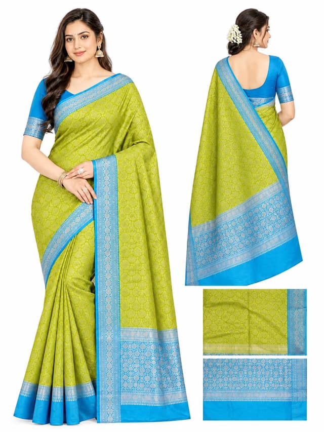 Banarsi Uppada silk Contrast Saree