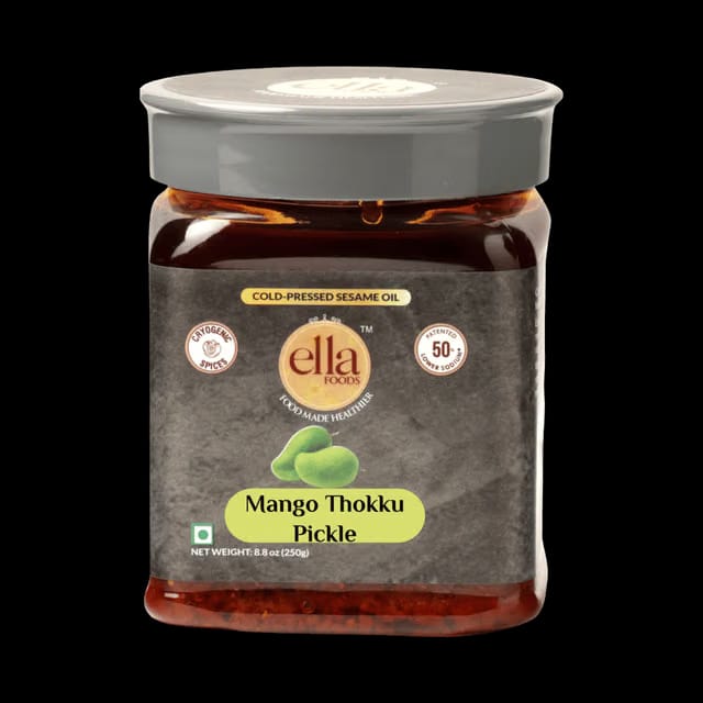 Ella Foods Low Sodium Mango Thokku, Naturally Fermented Pickle