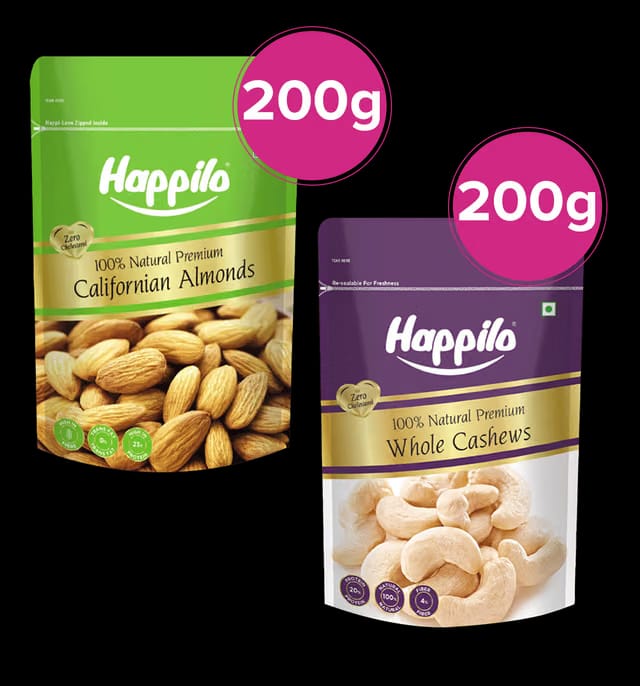 Happilo Almonds & Cashews Dry Fruits Combo