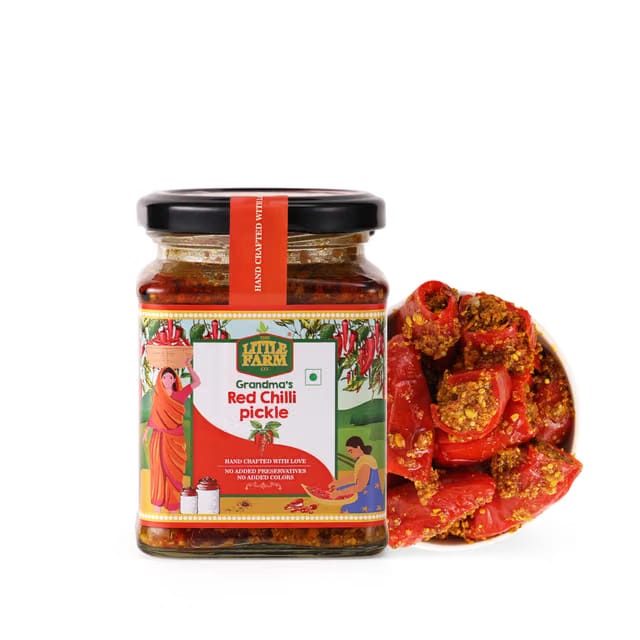 THE LITTLE FARM CO Banarasi Red Chilli Pickle - Lal Mirch ka Achar