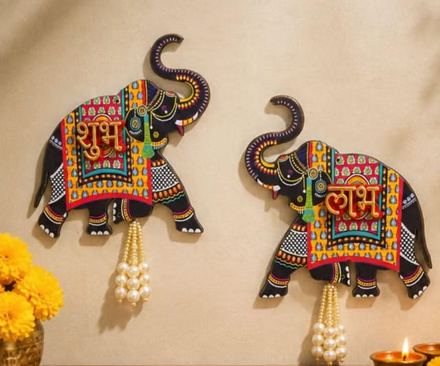 Shubh Labh Wall Hanging Latkan Diwali Decoration for Home Office,Diwali Decor Items, Gifts for Family and Friends
