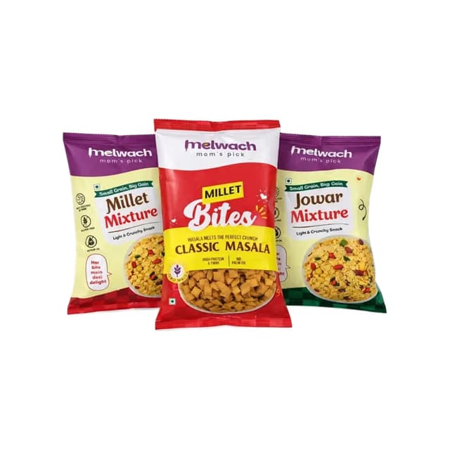 Melwach pick Millet & Jowar Mixture Namkeen Combo