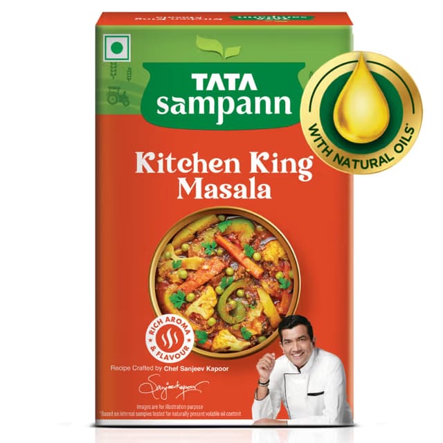 Tata Sampann Kitchen King Masala with Natural Oils, 100g, Crafted by Chef Sanjeev Kapoor, With Chef’s Exclusive Tip