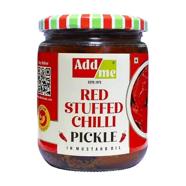 Add me Red Stuffed Chilli Pickle 500gm lal mirch achar Red Chilli Pickle
