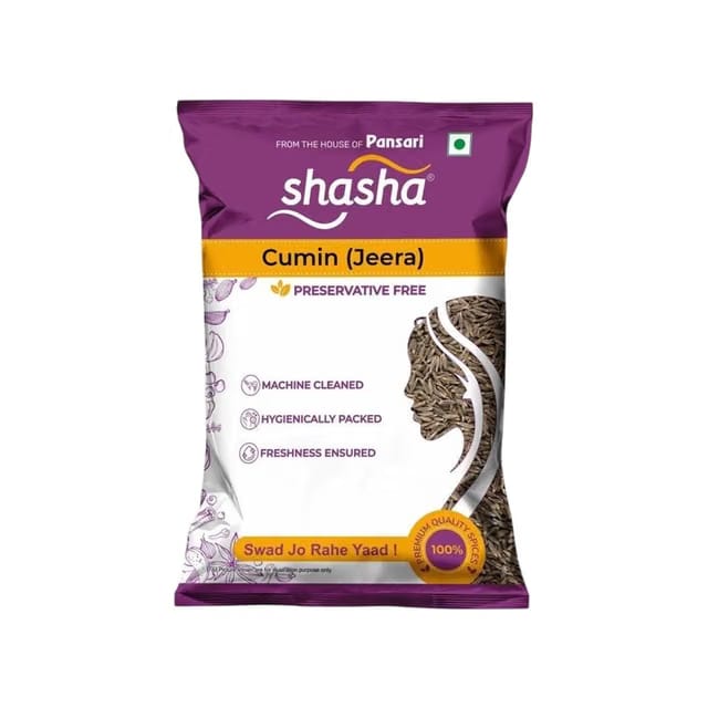 Shasha Whole Cumin Seeds / Jeera Seeds (From the House of Pansari)