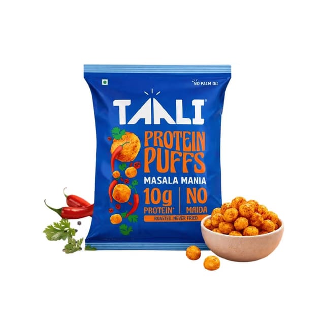 Taali Masala Roasted Protein Puffs (Jowar & Corn)