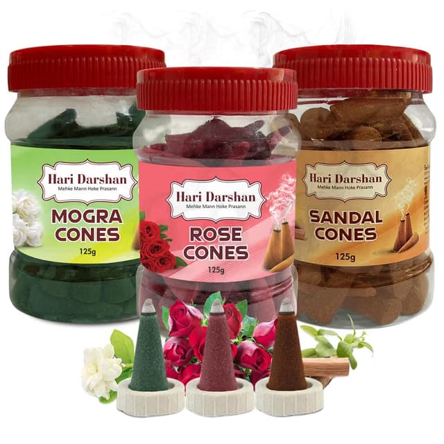 Dhoop Cones Combo Pack of 3 Fragrances