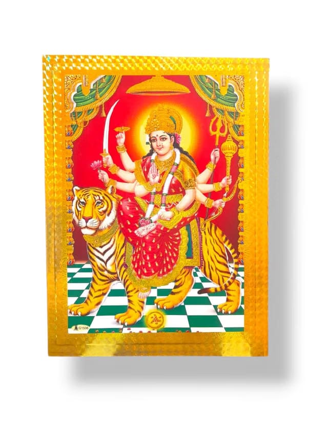 Bhakti2Shakti Maa Durga Photo with golden border