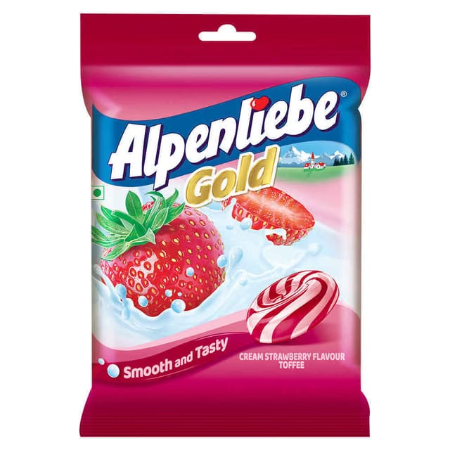 Alpenliebe Gold Cream Strawberry Toffee Pouch