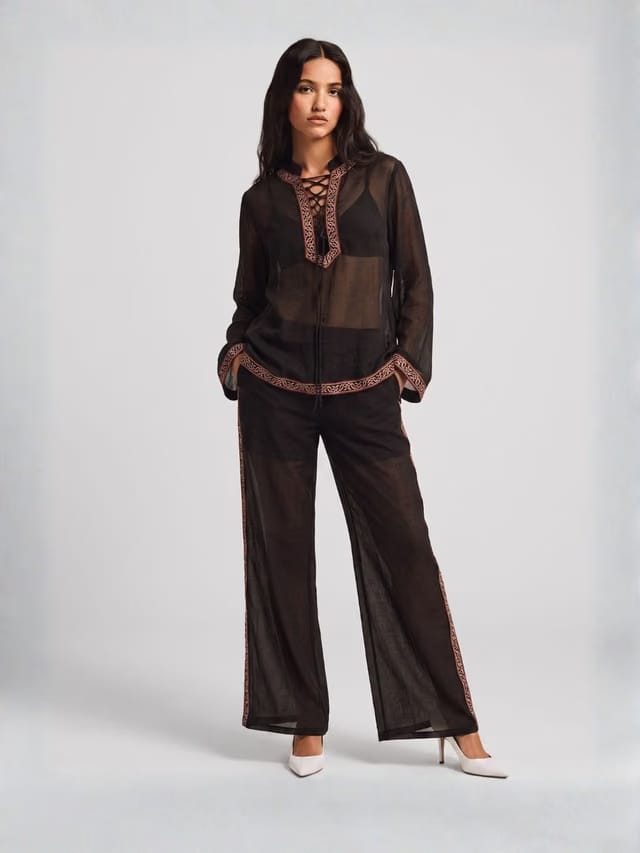 Zoya Mul Sheer Co-ord Set