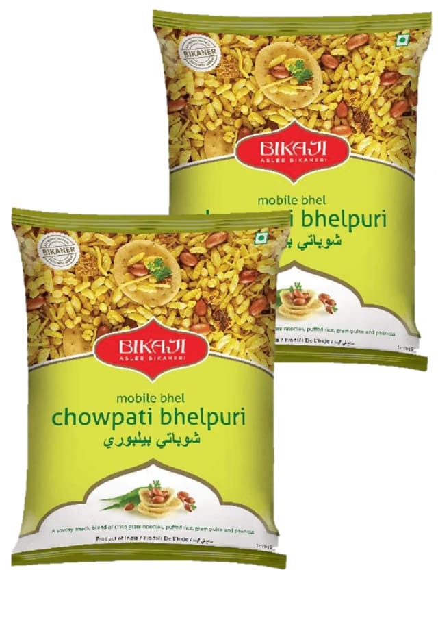 BIKAJI crispy crunchy 100% vegetarian Chowpati bhelpuri open mix &eat now bhelpuri bhel