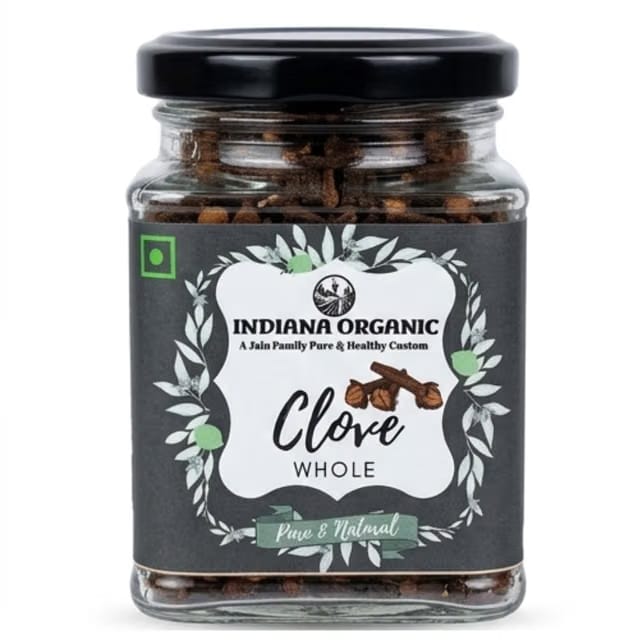 Indiana Organic Sabut Laung, Cloves Whole bold size, Syzygium aromaticum, 100 gram