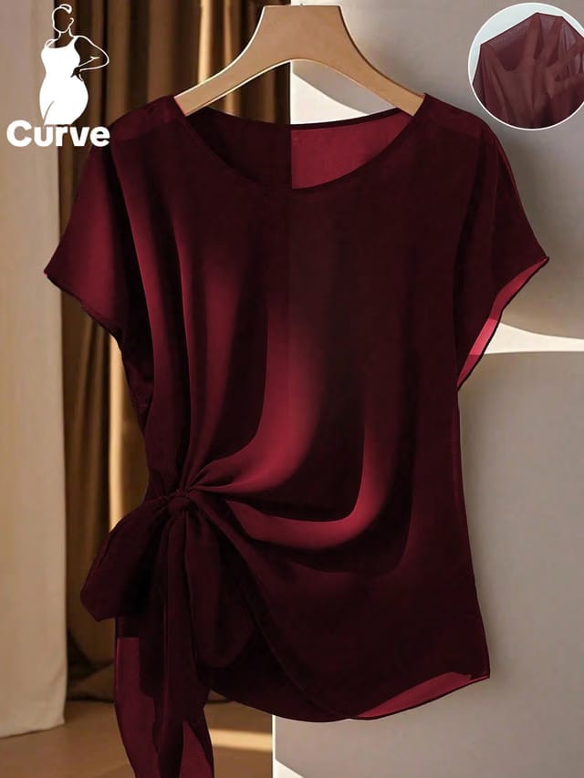Women's Plus Size Knotted Tank Top