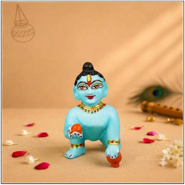 Kanha Blue Laddu Gopal Resin Idol