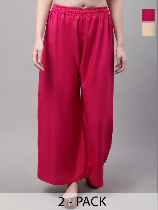 Women 2 Flared Ethnic Palazzos