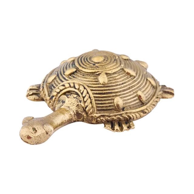 Artistic Dhokra Brass Turtle Showpiece