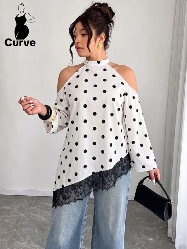 Women's Plus Size Asymmetric Top