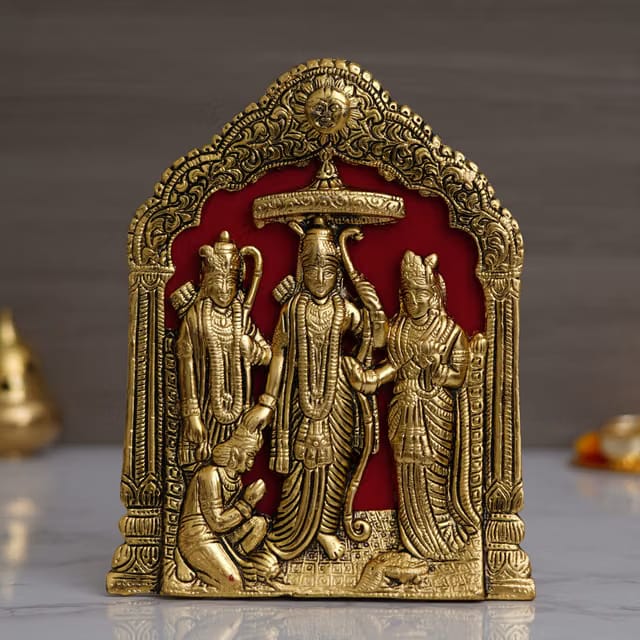 JaipurCrafts Metal Lord Ram Ji/Ram Darbar Idol Statue Murti for Home and Office Decor (Lord Ram) Ramdarbar Showpiece