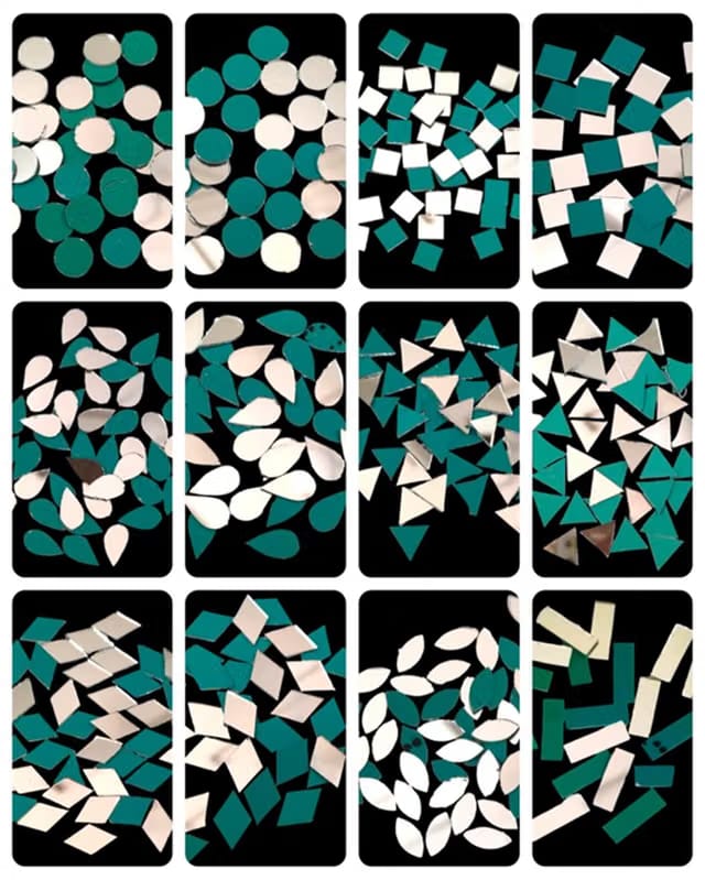 12 Shape Mirror Kit Forart Craft Work |Mandala Art |Lippan Art Work