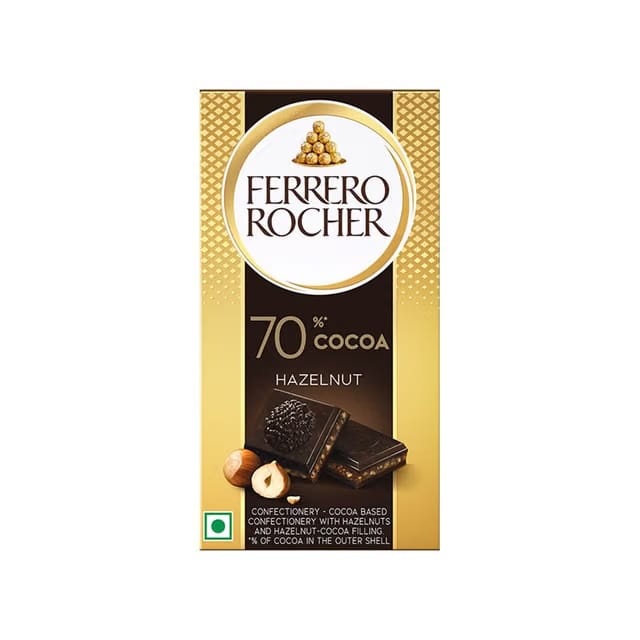 Ferrero Rocher Hazelnut Dark Chocolate Bar
