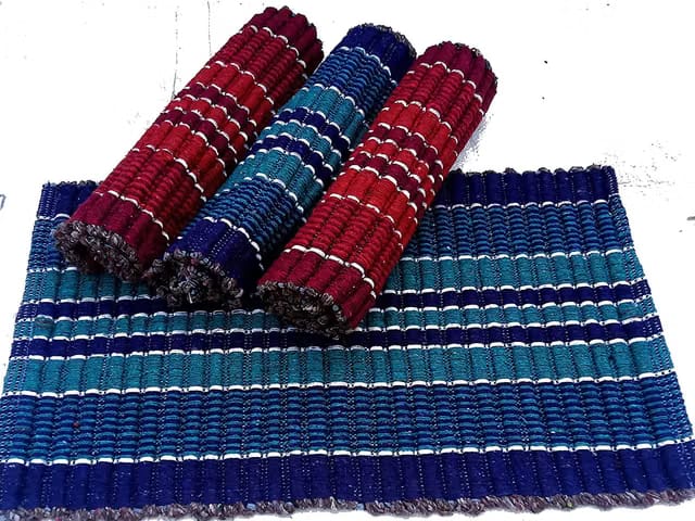 Paradise Handloom Textile Cotton Rectangular Shape Bathmat/Door Mat For Living Room/Out Door In Door/Office