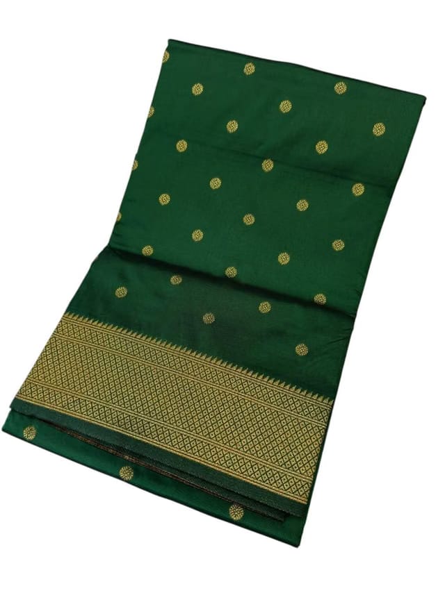 Kalanjali Paithani Katan Silk Saree with Zari Butti