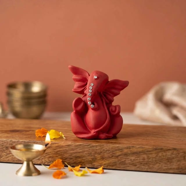 Red Ganesha Statue