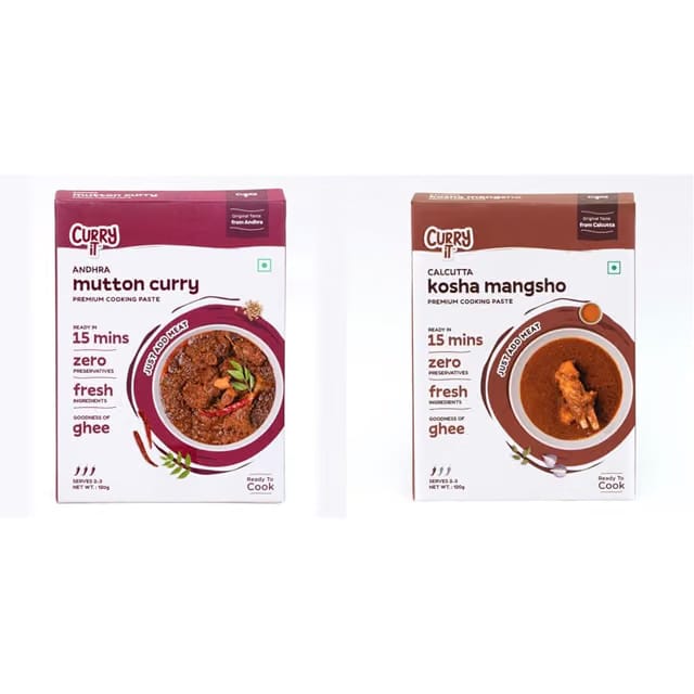 Curryit Andhra Mutton Masala, Calcutta Kosha Mangsho