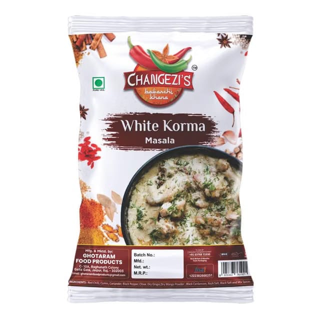Changezi's White Korma Masala Afghani Shahi White Chicken Korma Masala/Chicken Vellai Kuruma Masala