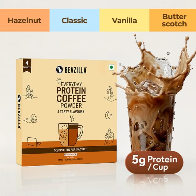 Bevzilla Everyday Protein Coffee Powder Sachets