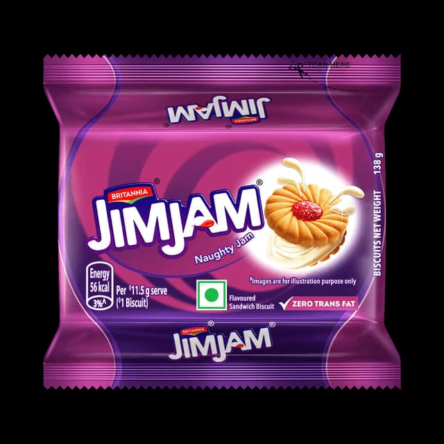 Britannia Jim Jam Biscuits-The OG Biscuit with Vanilla Creme & Jammy Center