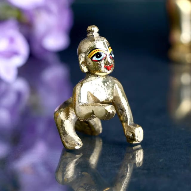 Satvik Brass Laddu Gopal Ji Idol (Size-5)