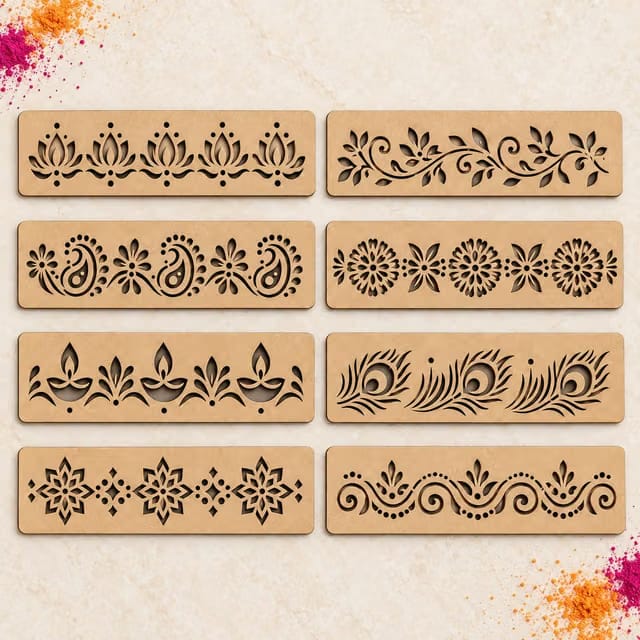 Sippu Traditional Border Rangoli Stencil Set