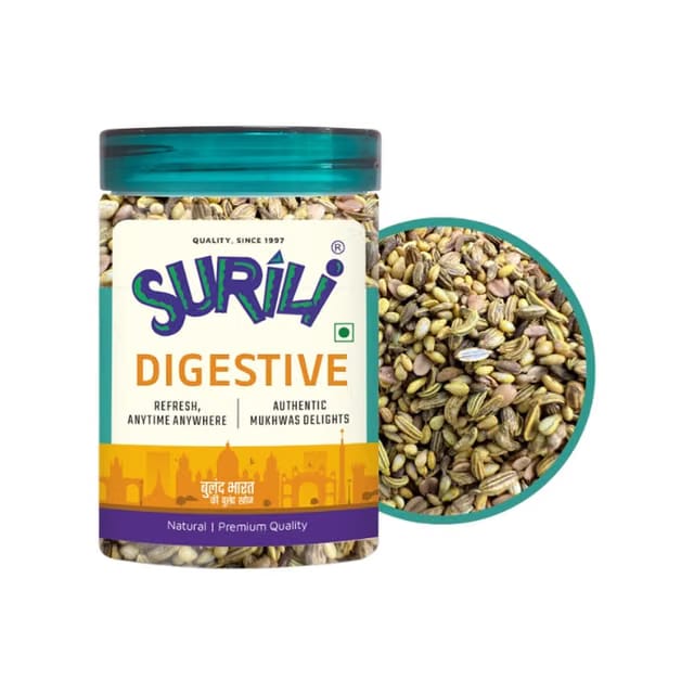 Surili Digestive Mukhvas Saunf Mouth Freshener with Ajwain Aids