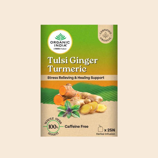 Organic India Tulsi Ginger Turmeric Herbal Infusion Bags
