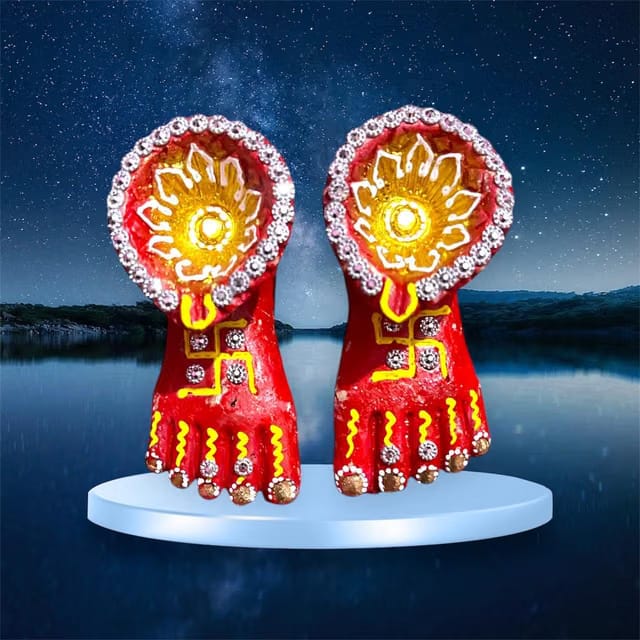 Terracota/Clay Laxmi Feet/Charan Paduka for Home,Office and Temple Entrance