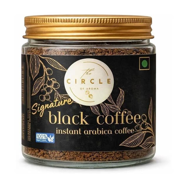 The Circle Of Aroma Signature Black Instant Coffee|Arabica|Rich & Smooth Taste|No Chicory|50 gram Instant Coffee