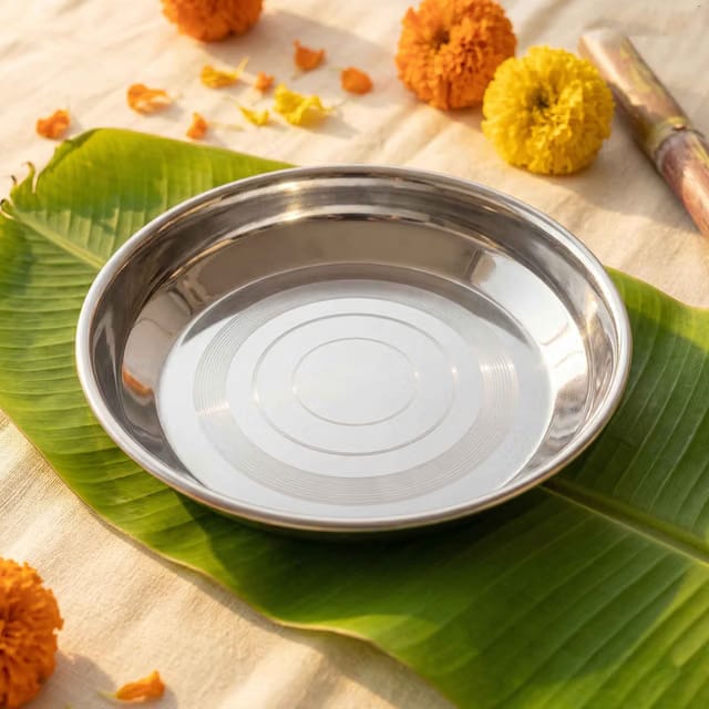 Stainless Steel Halva Plate