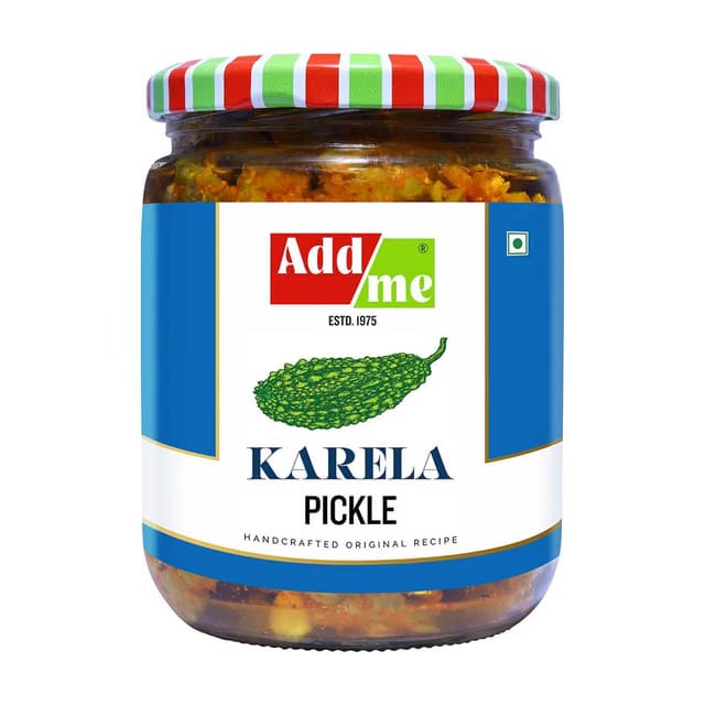 Add me Karela Pickle ( Less Oil)- 500 gm (Glass jar) Bitter Gourd Pickle