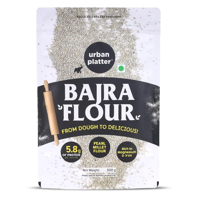 Urban Platter Bajra Flour, 500g (Stone-Ground Pearl Millet Atta