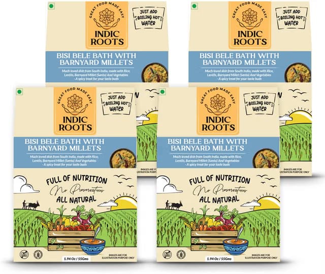 Indic Roots Bisi Bele Bath with Barnyard Millets