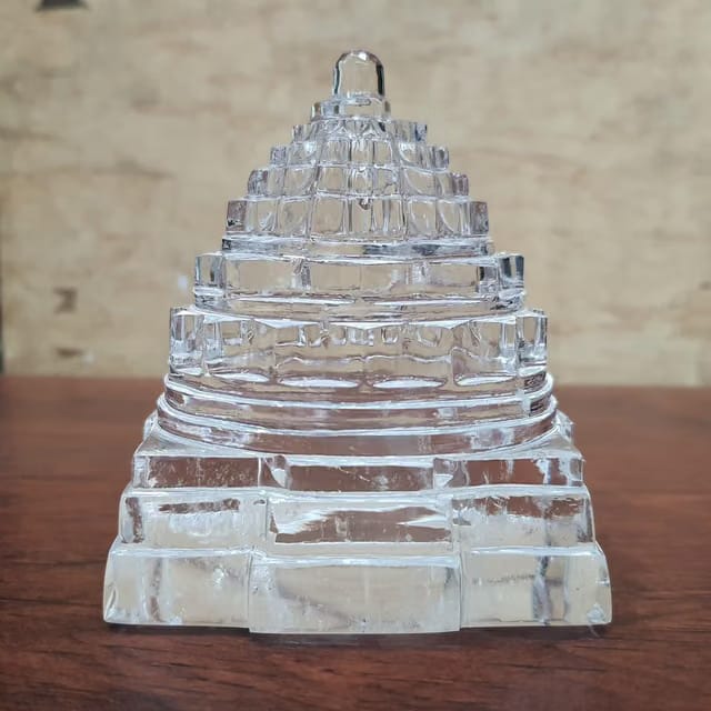 GlassCrystal shri Yantra meru Shree Yantra Blessed & Energized for Spiritual Powers, Correcting Vastu Doshas 30