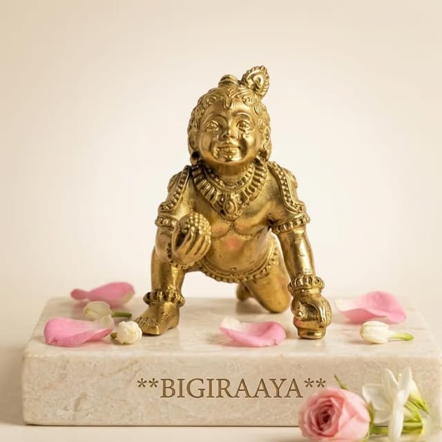 Pure Brass Bal Gopal Statue