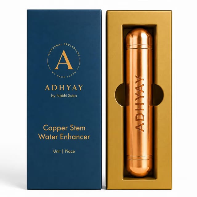 Copper Stem Water Enhancer — 99.9% Pure Unpolished Copper Stick, Lab-Tested Food-Grade