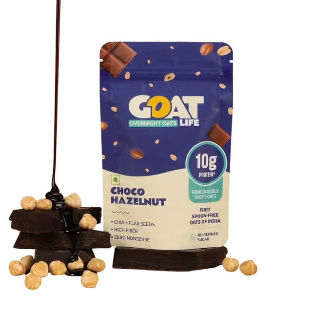 GOAT Life High Protein Overnight Instant Oats Choco Hazelnut