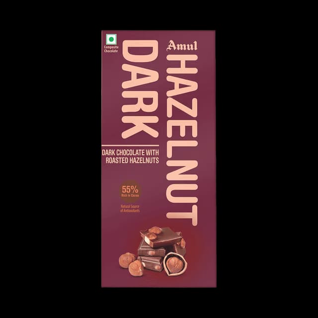 Amul Hazelnut Dark Chocolate