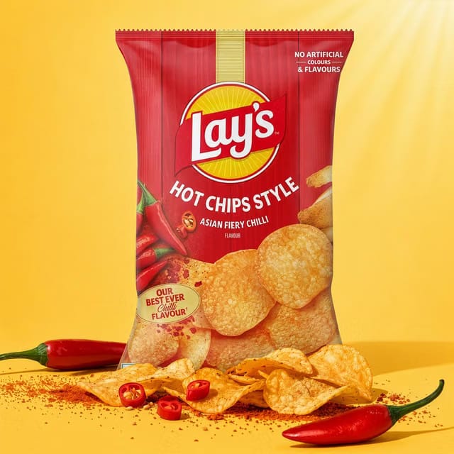 Lay's Hot Chips Style Asian Fiery Chilli Potato Chips